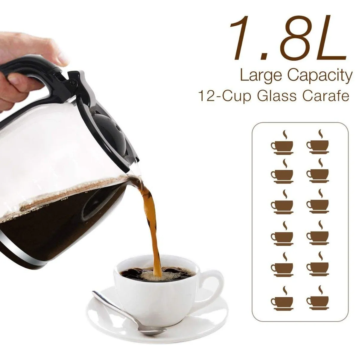 12-Cup Programmable Stainless Steel Coffee Maker