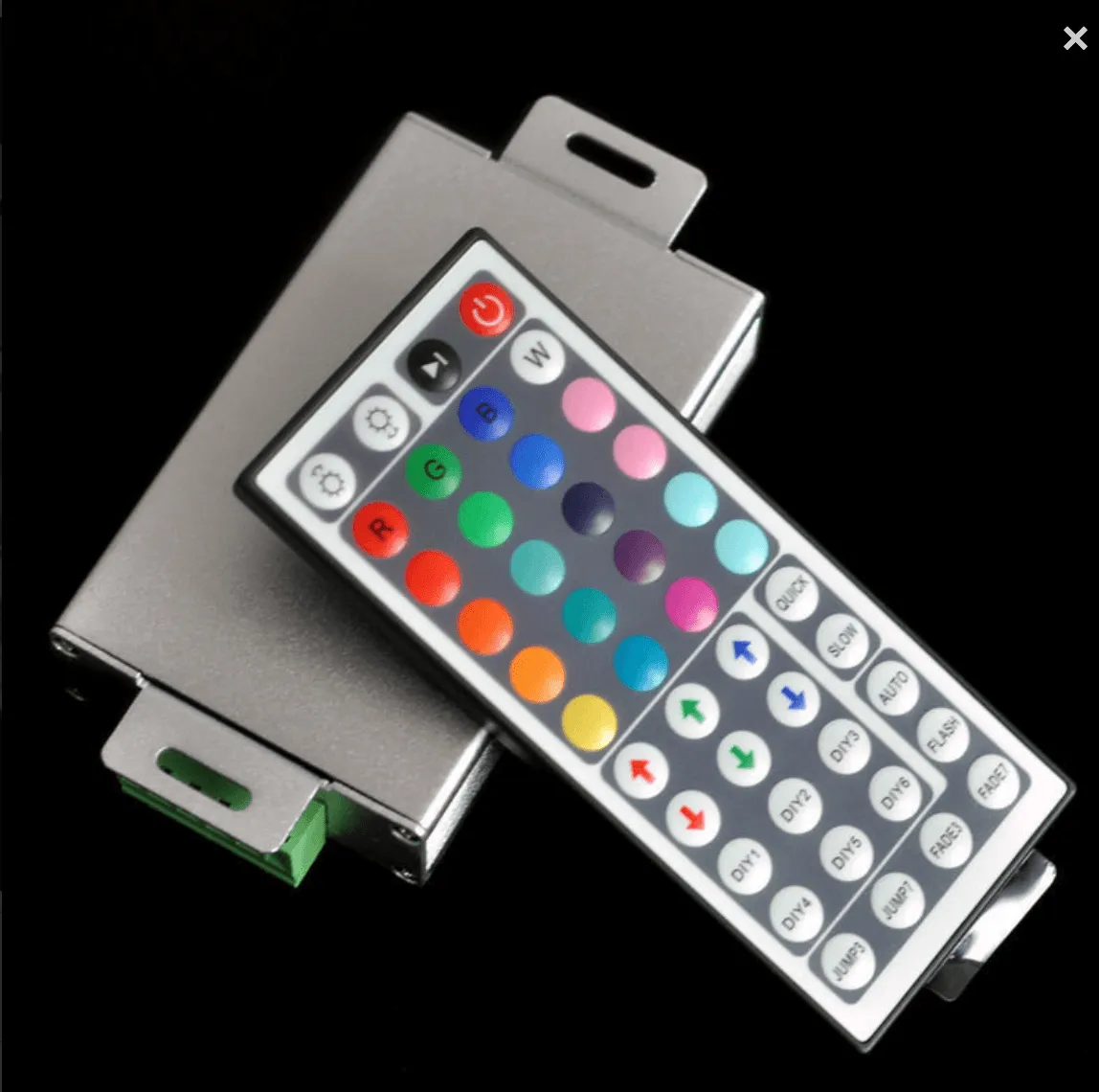 12V/24V 24A RGB LED Strip Controller with IR 44 Key Remote For RGB SMD 5050 3528