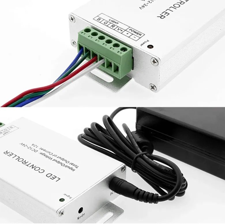 12V/24V 24A RGB LED Strip Controller with IR 44 Key Remote For RGB SMD 5050 3528