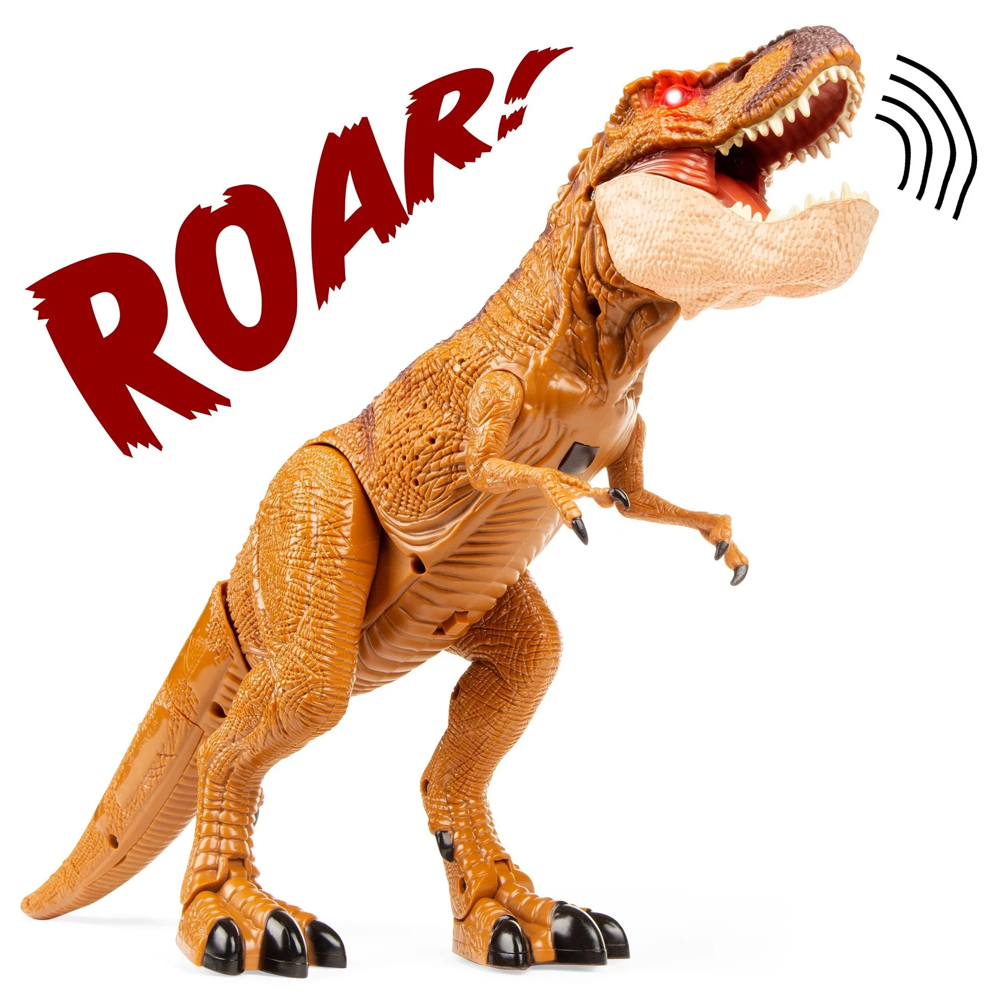 21in Kids Walking RC Remote Control T-Rex Dinosaur Toy w/ Lights, Sounds