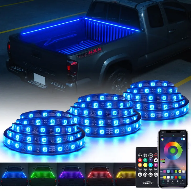 3 Series Multi-Color RGB LED Truck Bed Light Strips with Bluetooth and Remote Control