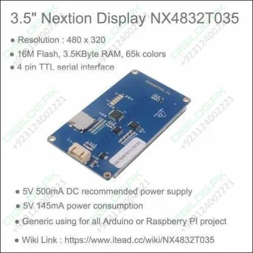 3.5 Inch Nextion Tft Hmi Lcd Touchscreen Nx4832t035