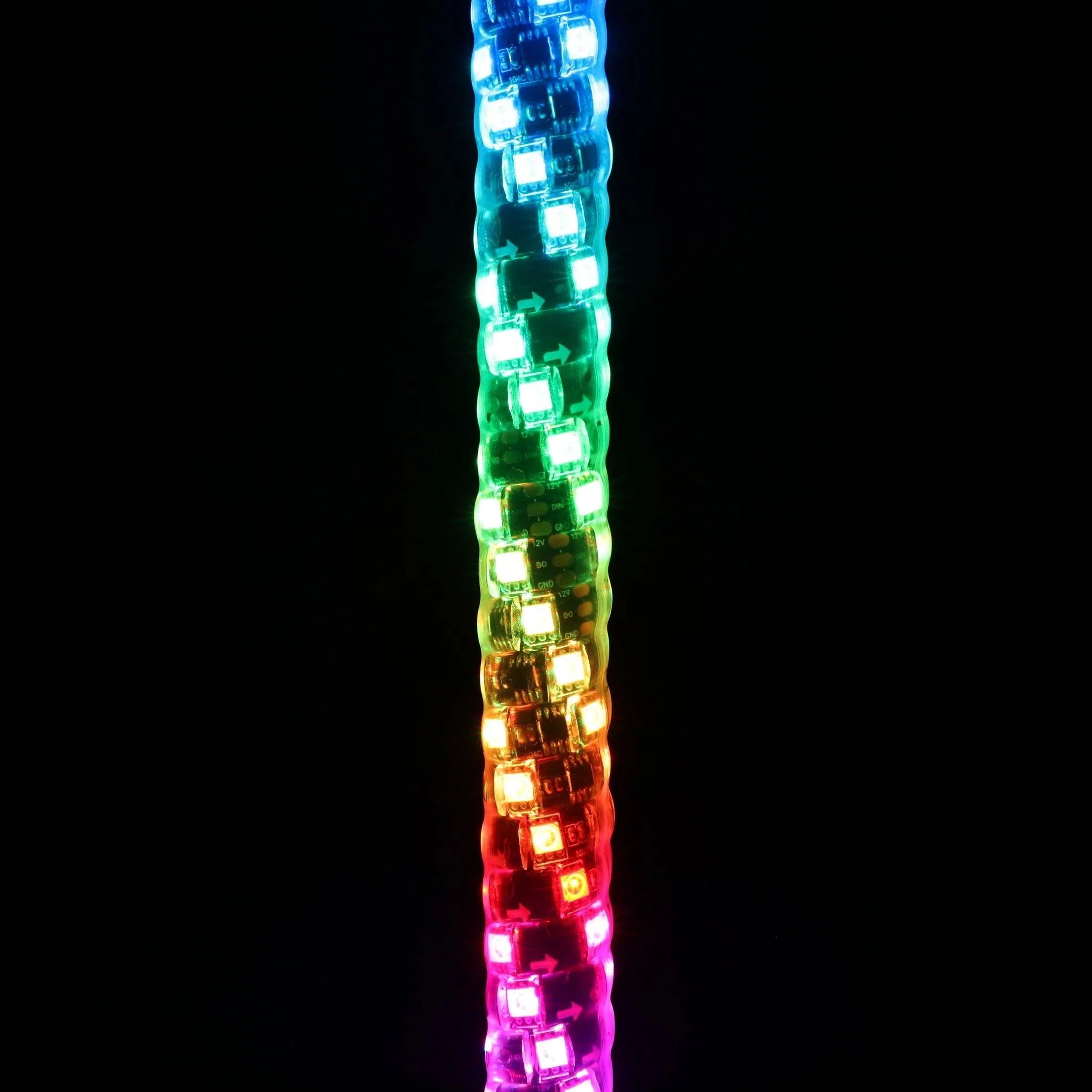 3FT RGB LED Whip Light Rotating Color Changing Flag Pole with Remote Control