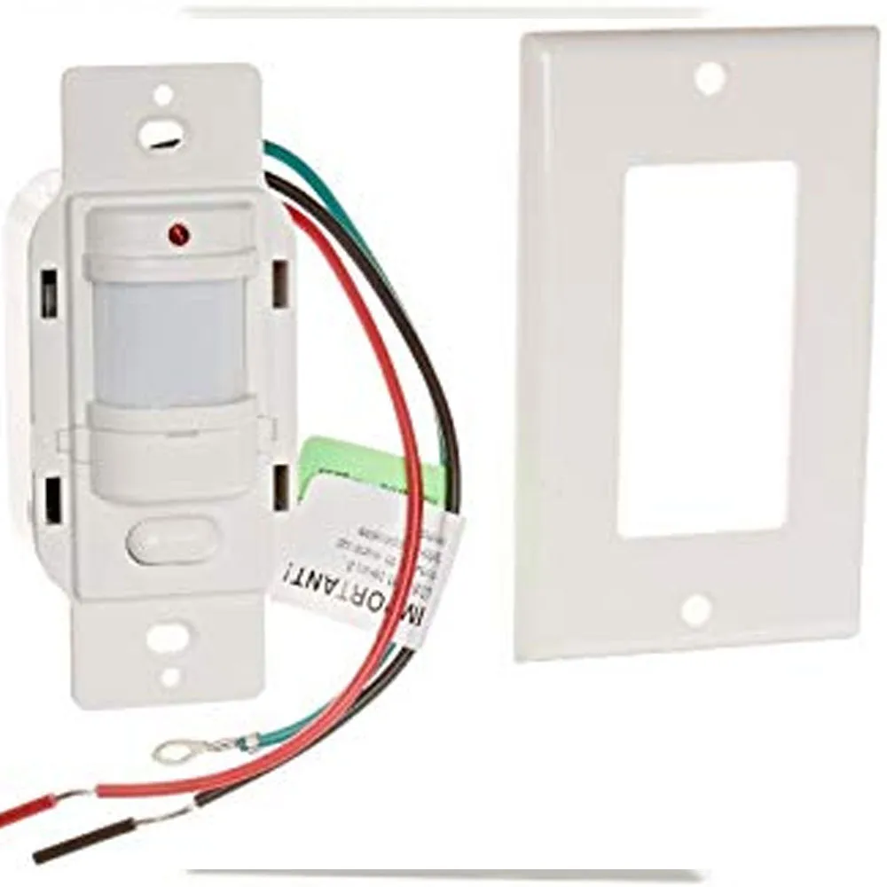 8 Amp Single Pole Occupancy Motion Sensor In-Wall Switch White