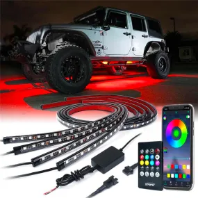 8 Color Battle Series RGB LED Underbody Glow Kit with Remote Control and Bluetooth