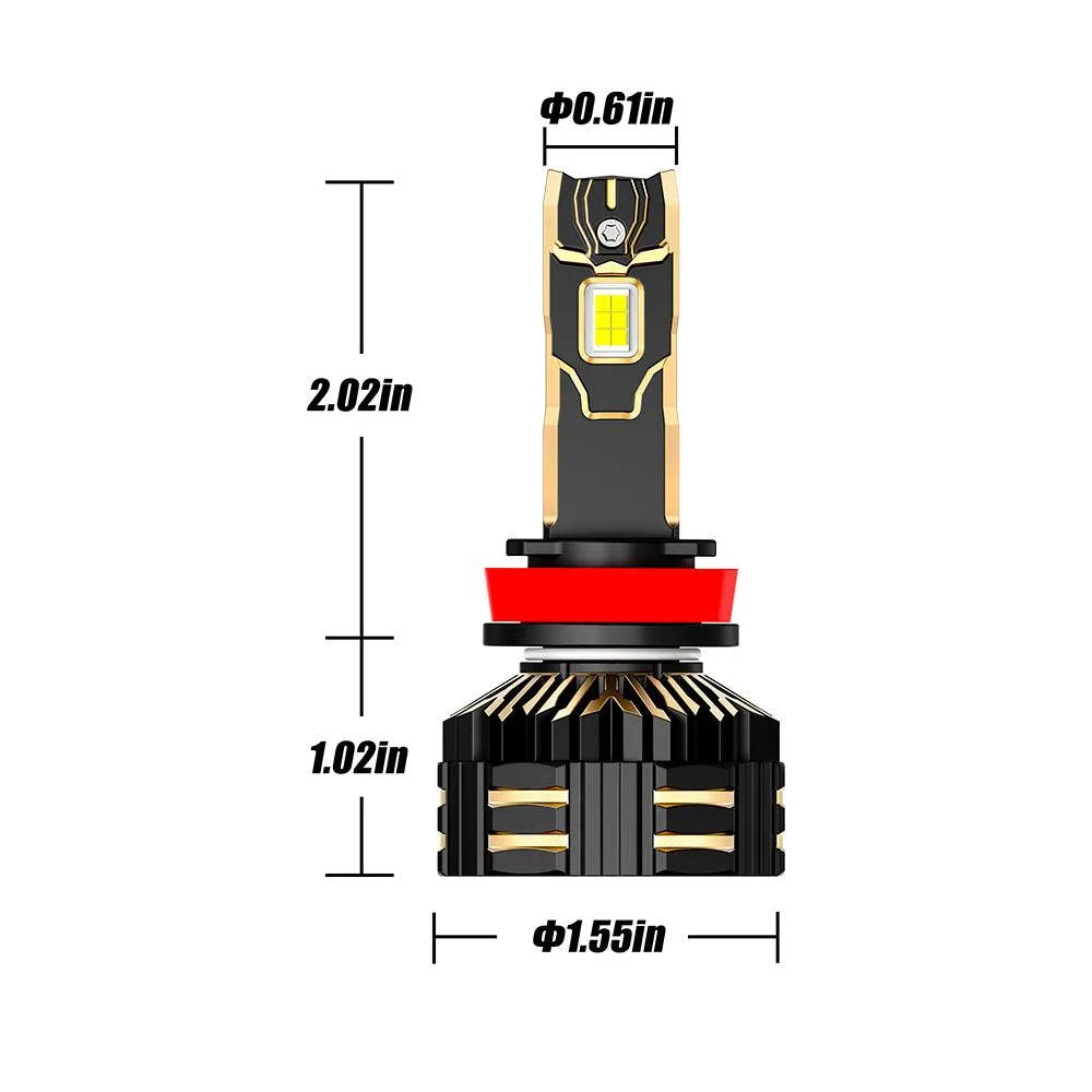 🆕9005 H11 LED Headlight Bulbs 190W 35000LM GX-PRO Series 6500K Cool White | 4 Bulbs