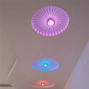 Aluminum Flush Mount Ceiling Light With Remote Control RGB Smart LED 3W Dimmable Light For Living Room