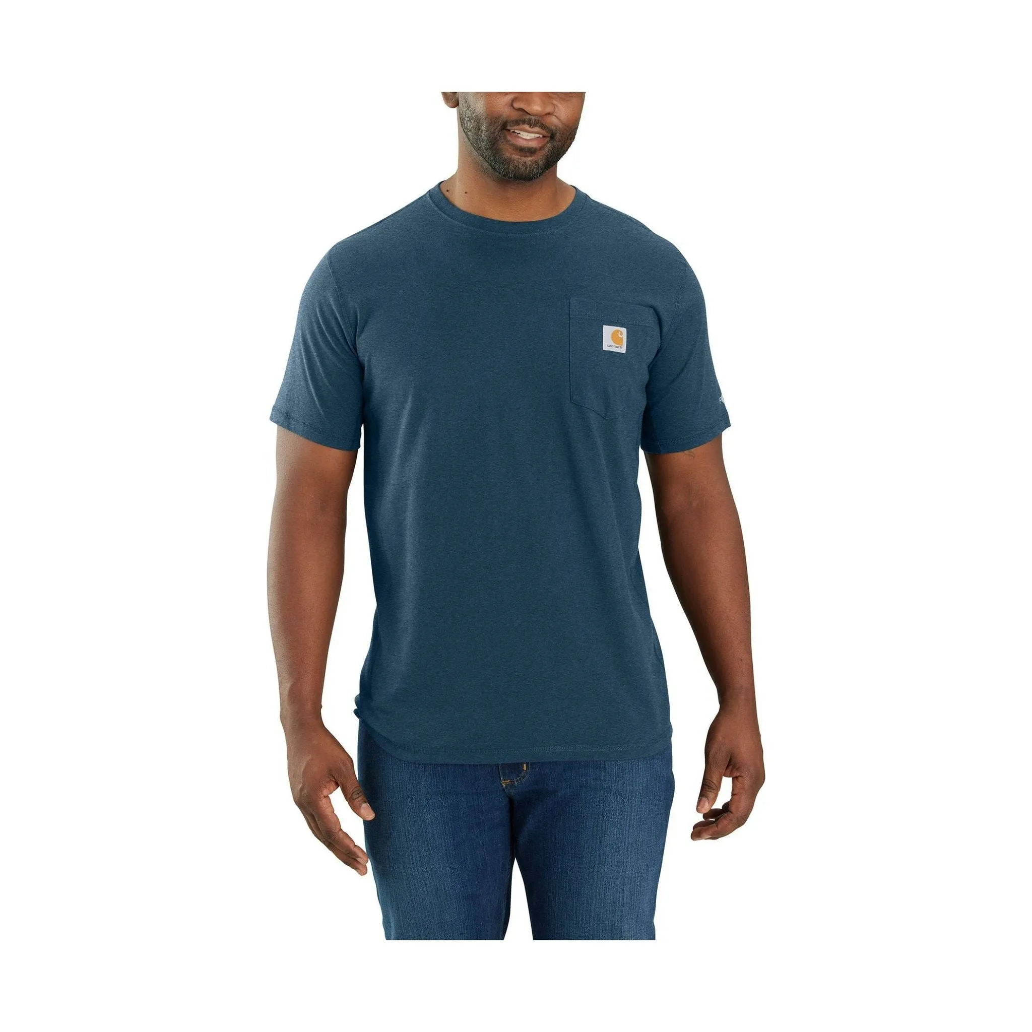 Carhartt Men's Force Relaxed Fit Short-Sleeve Pocket T-Shirt - Light Huron Heather - ONLINE STORE CREDIT/EXCHANGE ONLY