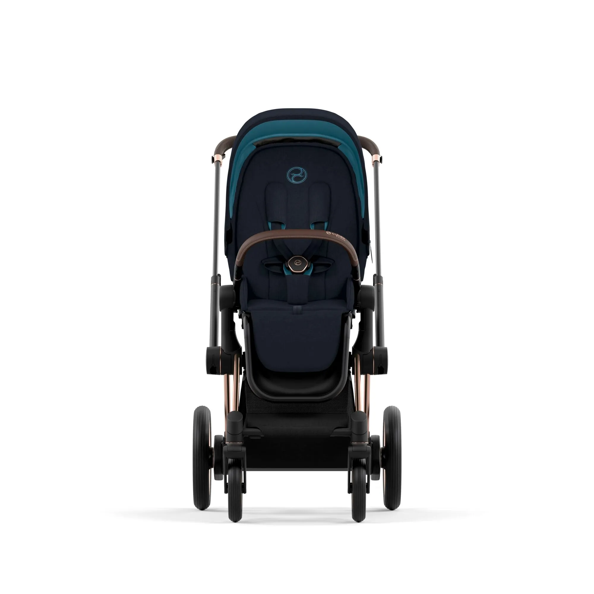 Cybex ePriam Pram 2022 Rose Gold   Midnight Blue