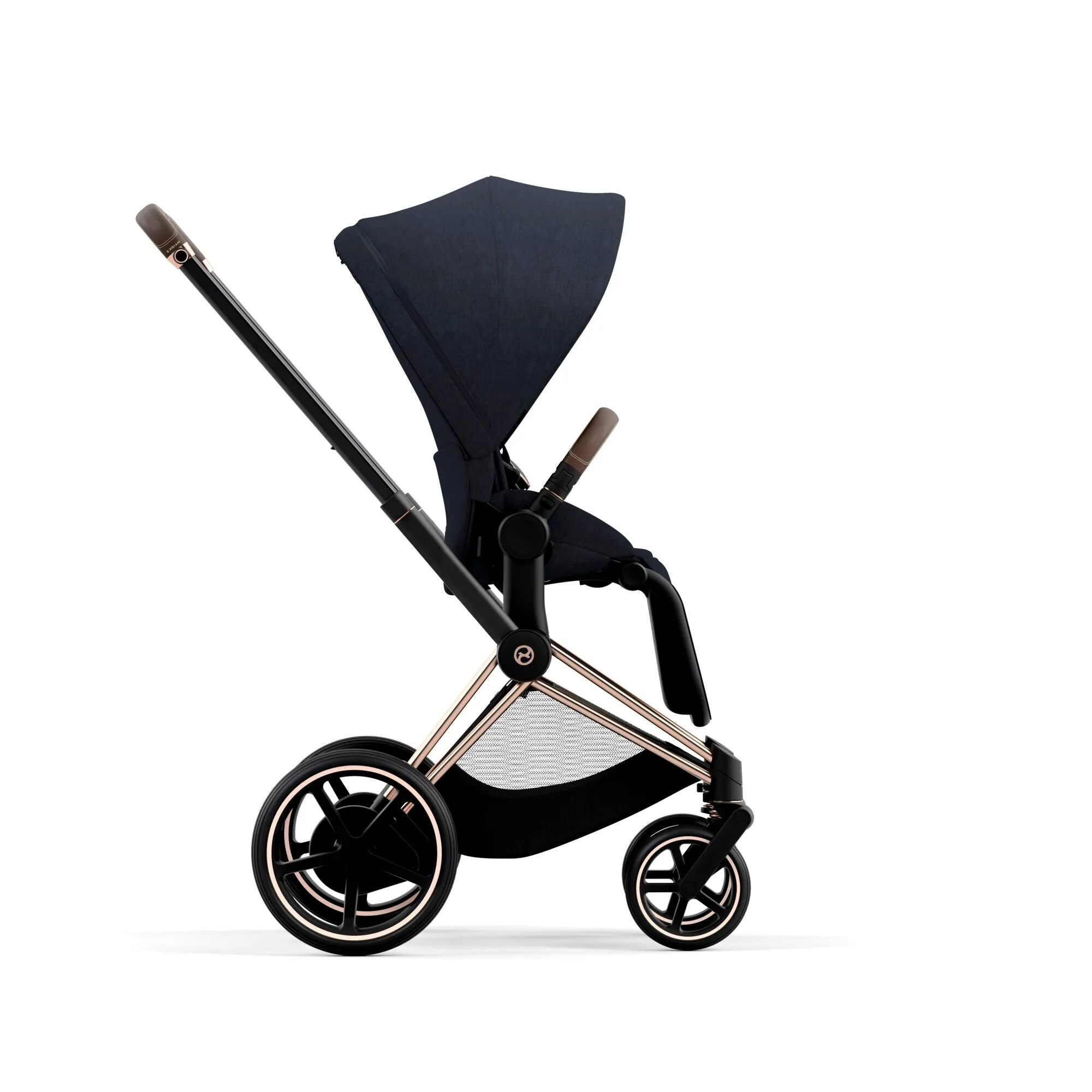 Cybex ePriam Pram 2022 Rose Gold   Midnight Blue