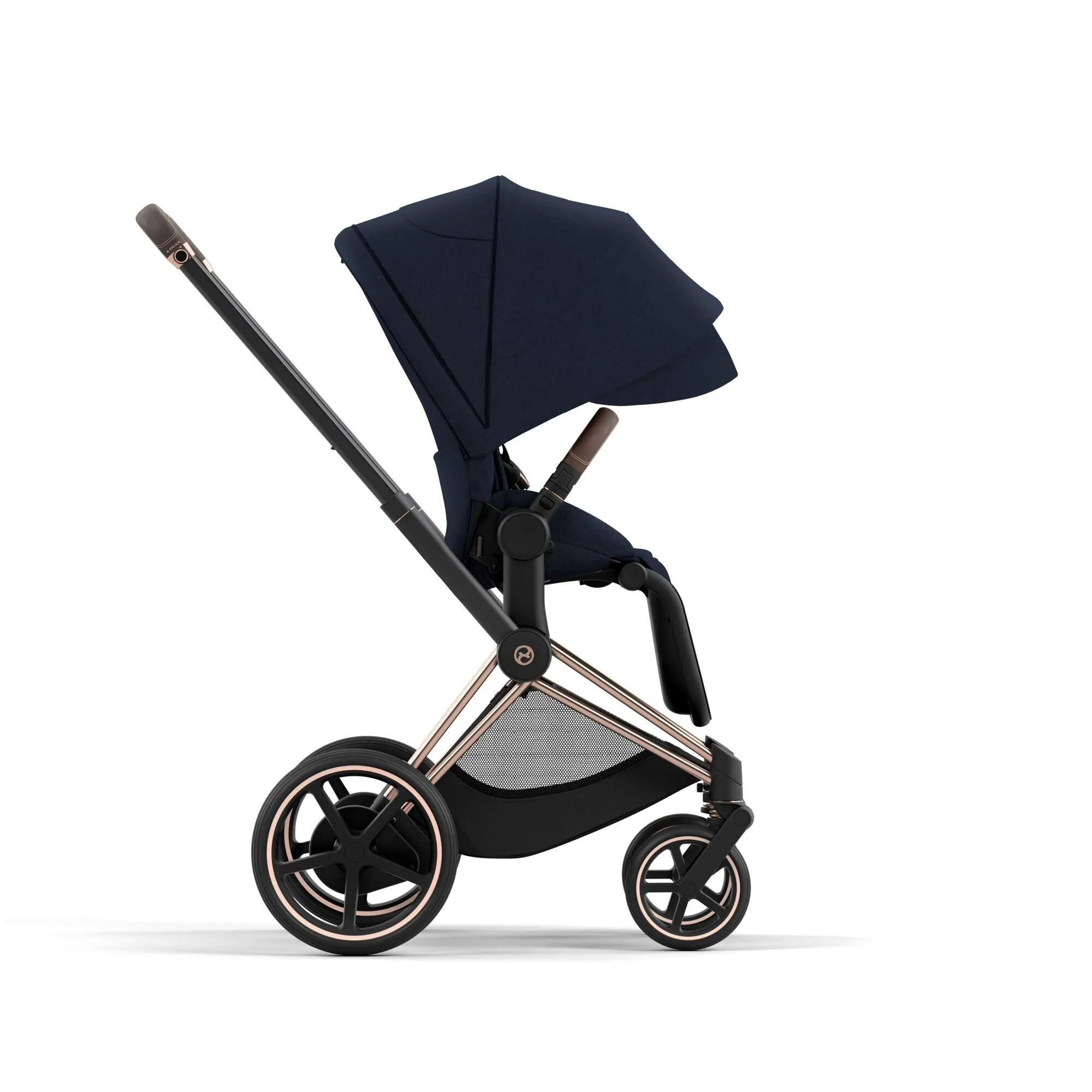 Cybex ePriam Pram 2022 Rose Gold   Midnight Blue