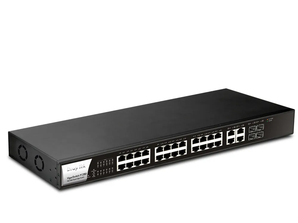 DrayTek VIGORSWITCH-P1280 24 port PoE  WebSmart Gigabit Switch