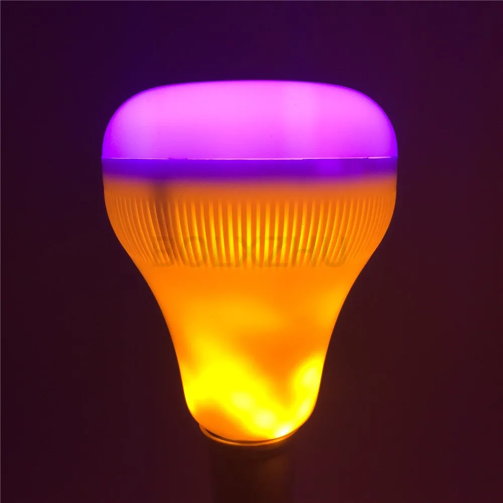 E27 Smart RGB Wireless Bluetooth Speaker Bulb Music Playing Dimmable LED RGB Music Bulb Light Lamp with 24 Keys Remote Control