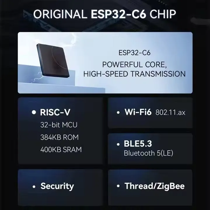 Ebyte ESP32-C6-MINI-1U 2.4GHz Bluetooth Wifi IOT SoC Module 20dbm 180m WIFI6 BLE5.3 ESP32-C6 MQTT IPV6 4M Flash AT Command IPEX