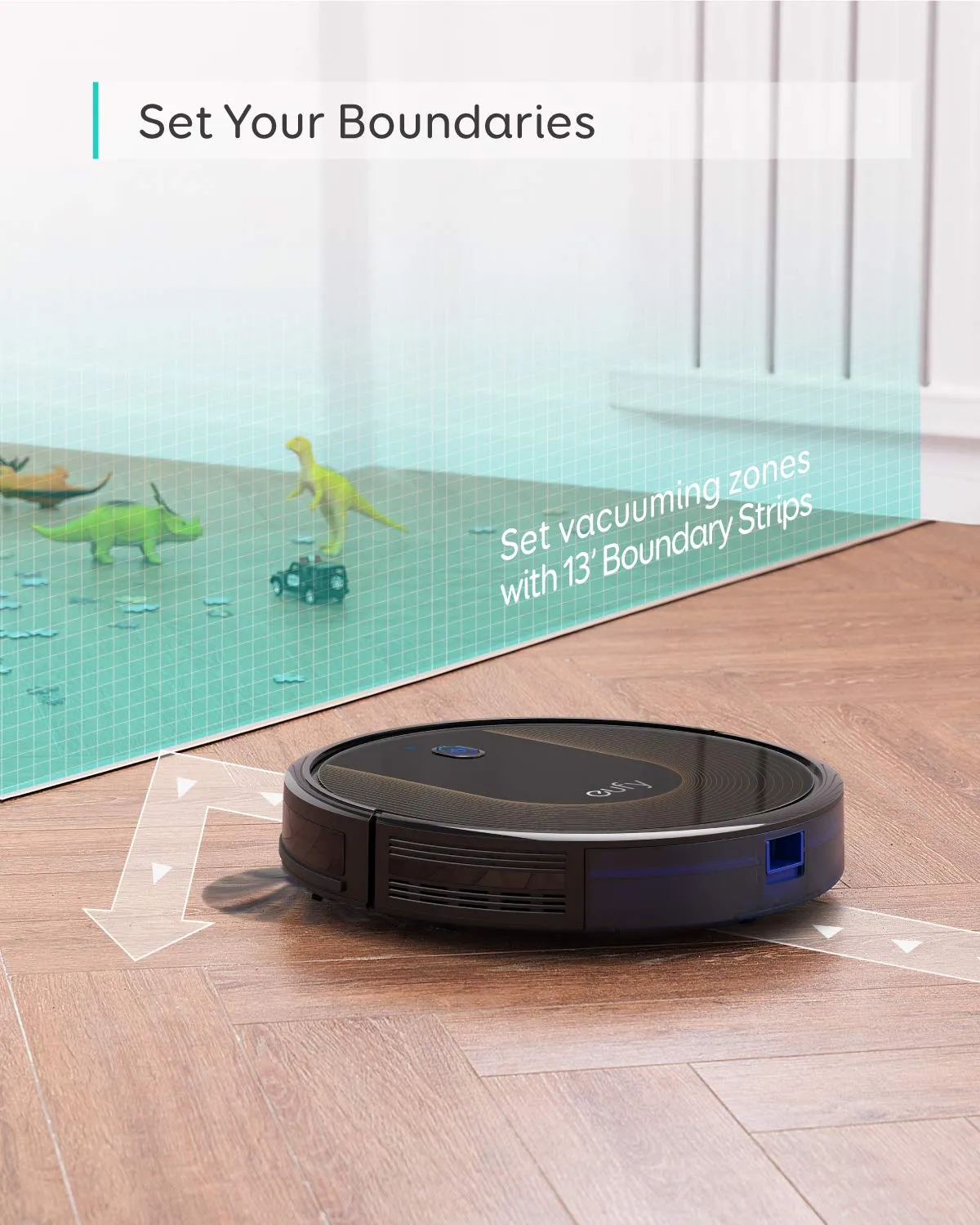 Eufy [BoostIQ RoboVac 30C, Wi-Fi, Upgraded, Super-Thin, 1500Pa Strong Suction, 13 ft Boundary Strips Included, Quiet, Self-Charging Robotic Vacuum Cleaner, Cleans Hard Floors to Medium-Pile Carpets