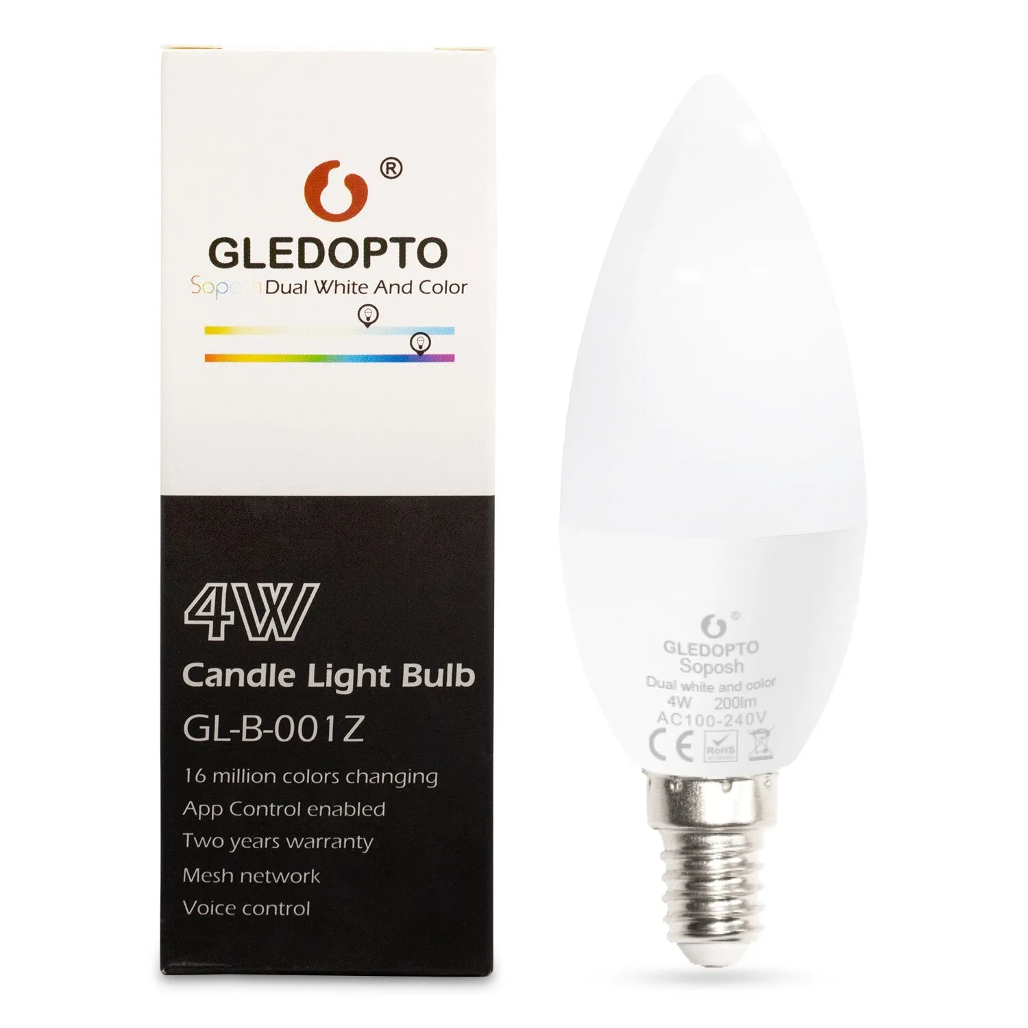 GLEDOPTO zigbee led smart bulb 4W  E12/E14 dimmable RGBCCT  Ambiance Decorative Candle Bulbs Compatible with Amazon Echo Plus AC