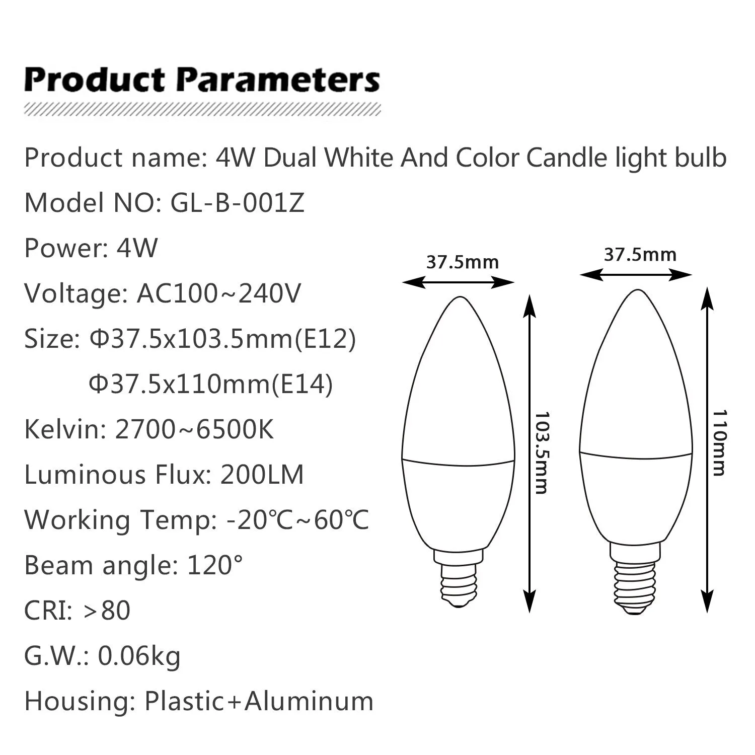 GLEDOPTO zigbee led smart bulb 4W  E12/E14 dimmable RGBCCT  Ambiance Decorative Candle Bulbs Compatible with Amazon Echo Plus AC