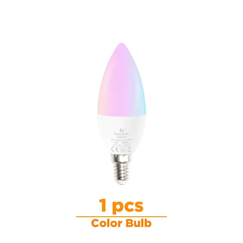 GLEDOPTO zigbee led smart bulb 4W  E12/E14 dimmable RGBCCT  Ambiance Decorative Candle Bulbs Compatible with Amazon Echo Plus AC