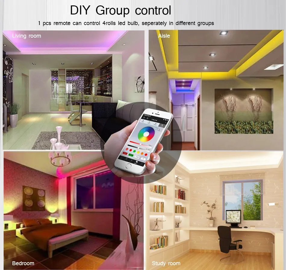 HOTOOK Mi Light WIFI LED Bulb RGB CCT(2700-6500K)LED Lamp Smart Light Dimmable MR16 GU10 4WSpotlight 2.4G Remote and APP Control