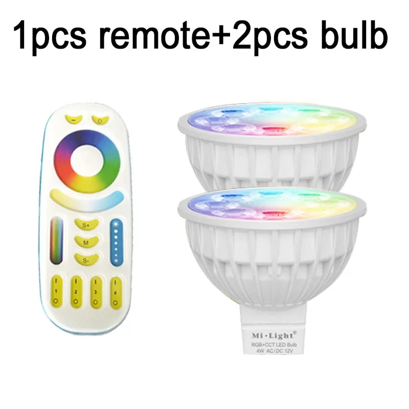 HOTOOK Mi Light WIFI LED Bulb RGB CCT(2700-6500K)LED Lamp Smart Light Dimmable MR16 GU10 4WSpotlight 2.4G Remote and APP Control