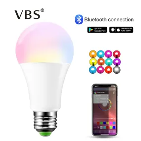 IP44 Smart RGB Bulb Bluetooth Led Lamp 15W RGBW RGBWW E27 B22 Magic Home Lighting Apply to IOS/Android Music Voice Time control