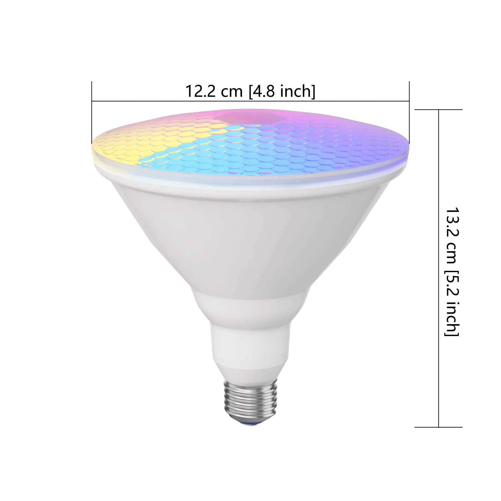 LED Smart PAR38 Alexa Compatible WiFi Color Changing Outdoor Flood Light 12W, RGB Tunable White CCT, Dimmable with Alexa & Google Assistant 2Pack