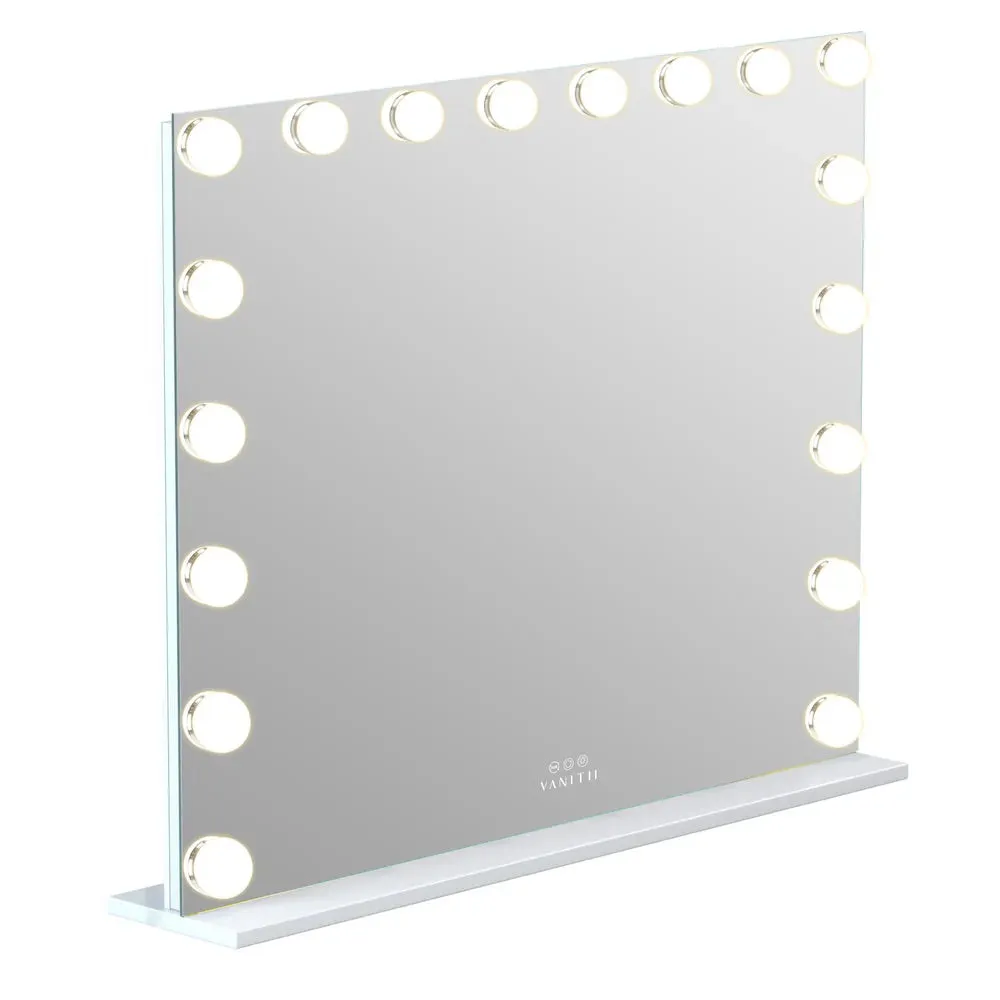 LUXE Hollywood Glow Vanity Mirror with RGB - 18 Dimmable LED Bulbs & Smart Touch Control