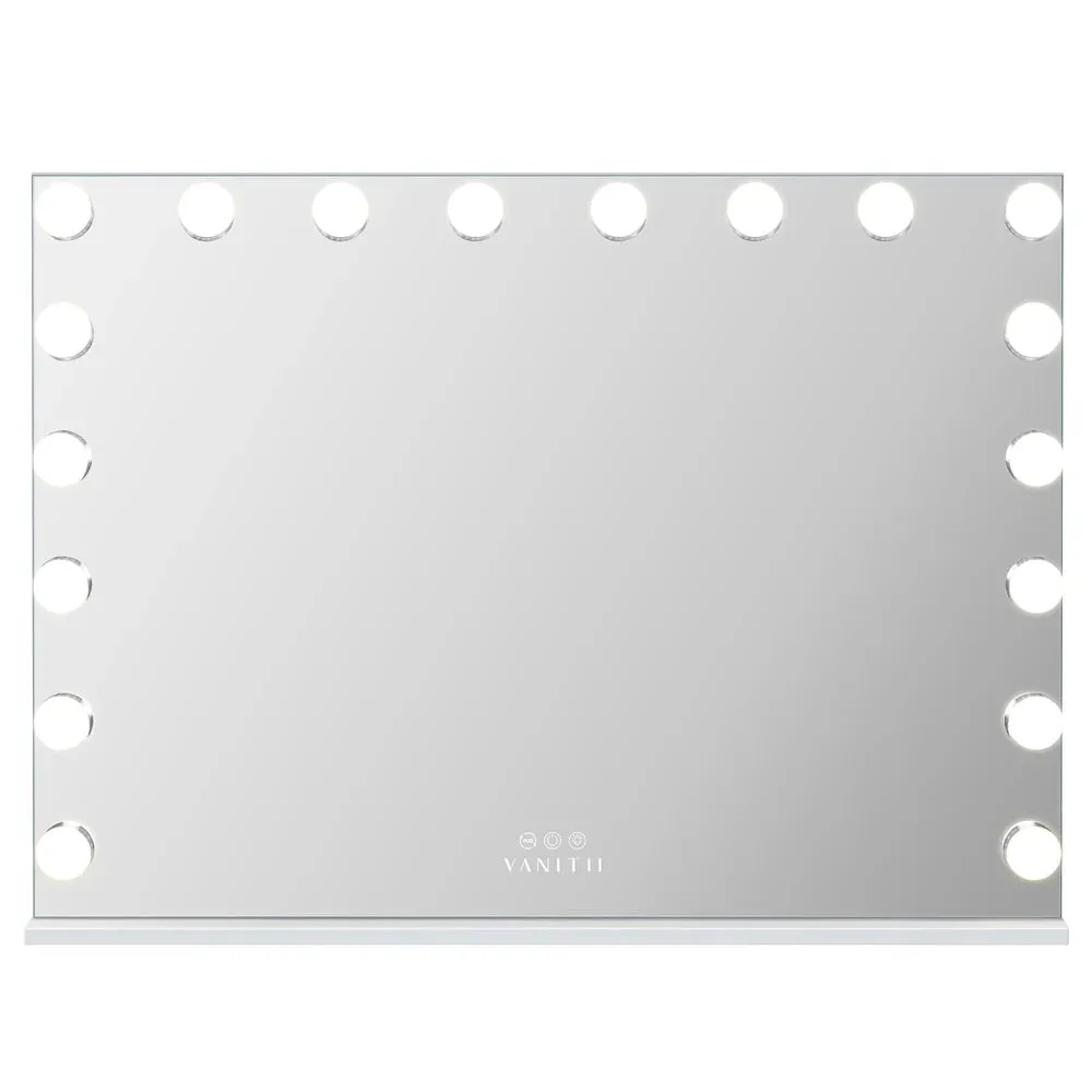 LUXE Hollywood Glow Vanity Mirror with RGB - 18 Dimmable LED Bulbs & Smart Touch Control