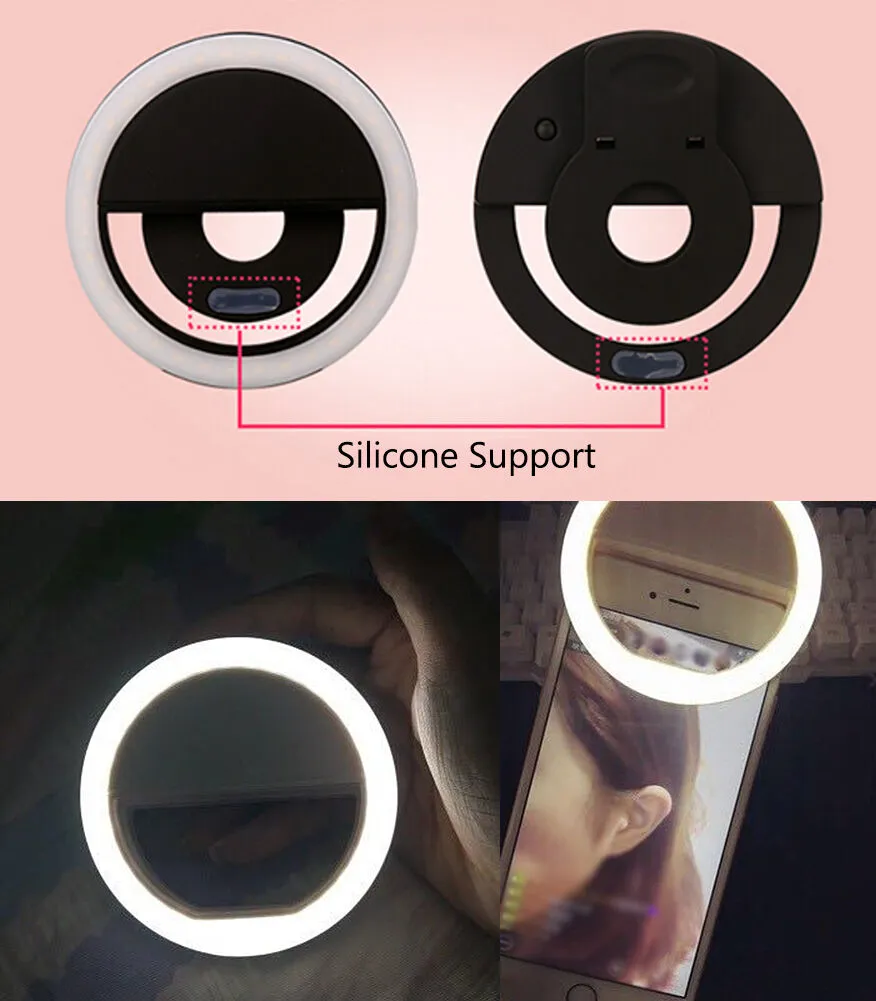 Luxury Selfie Luminous LED Light Up Phone Ring For iPhone 6S 7 Plus Samsung LG