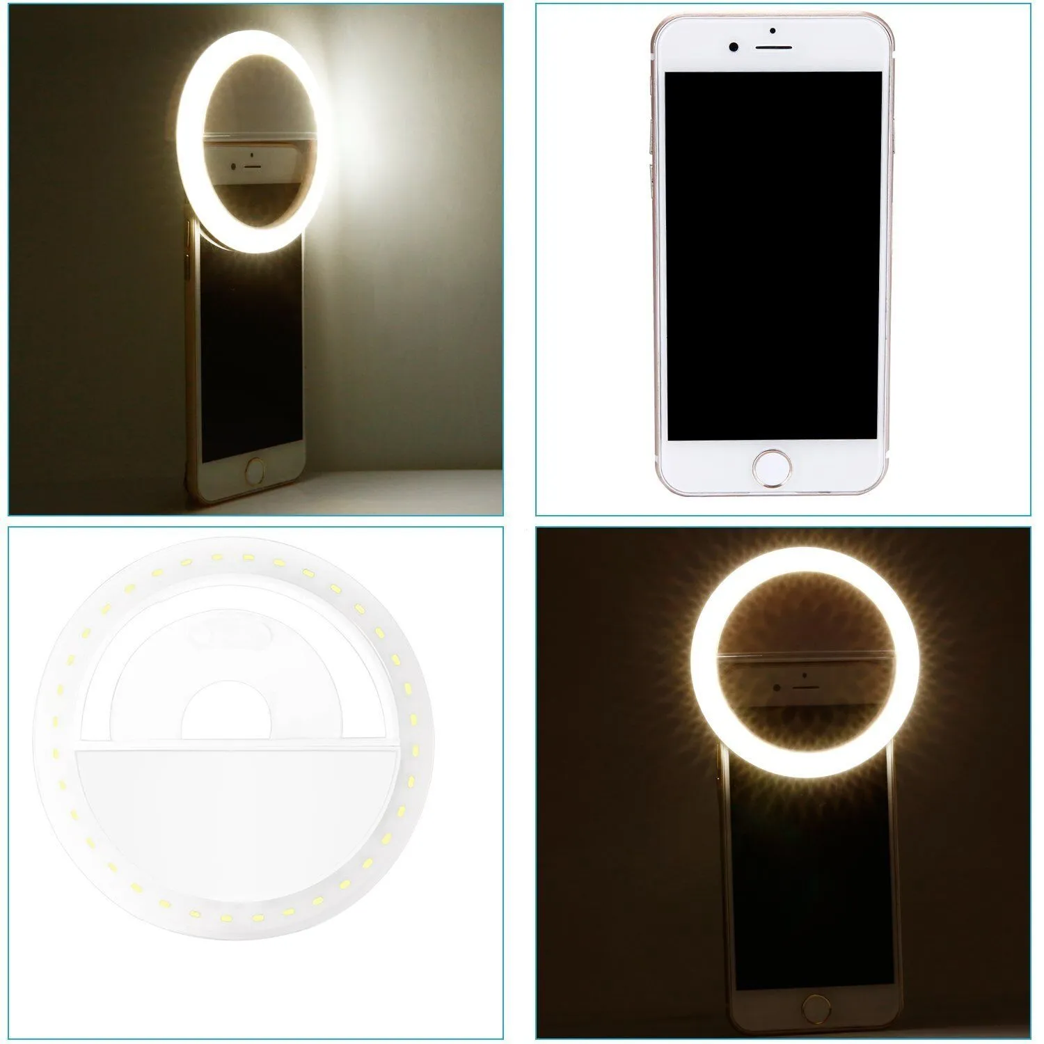 Luxury Selfie Luminous LED Light Up Phone Ring For iPhone 6S 7 Plus Samsung LG