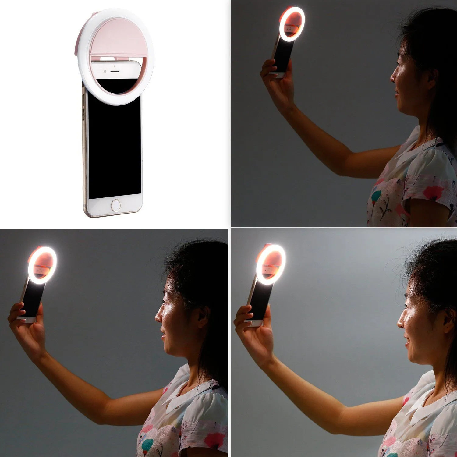 Luxury Selfie Luminous LED Light Up Phone Ring For iPhone 6S 7 Plus Samsung LG