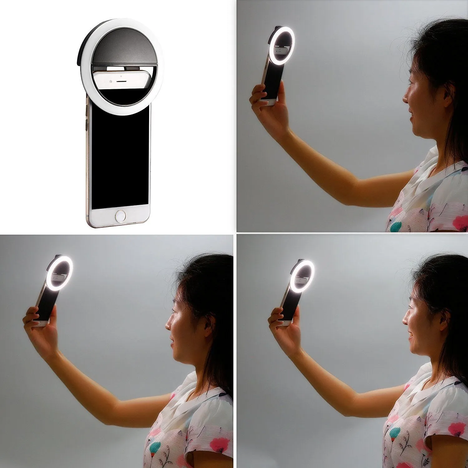 Luxury Selfie Luminous LED Light Up Phone Ring For iPhone 6S 7 Plus Samsung LG