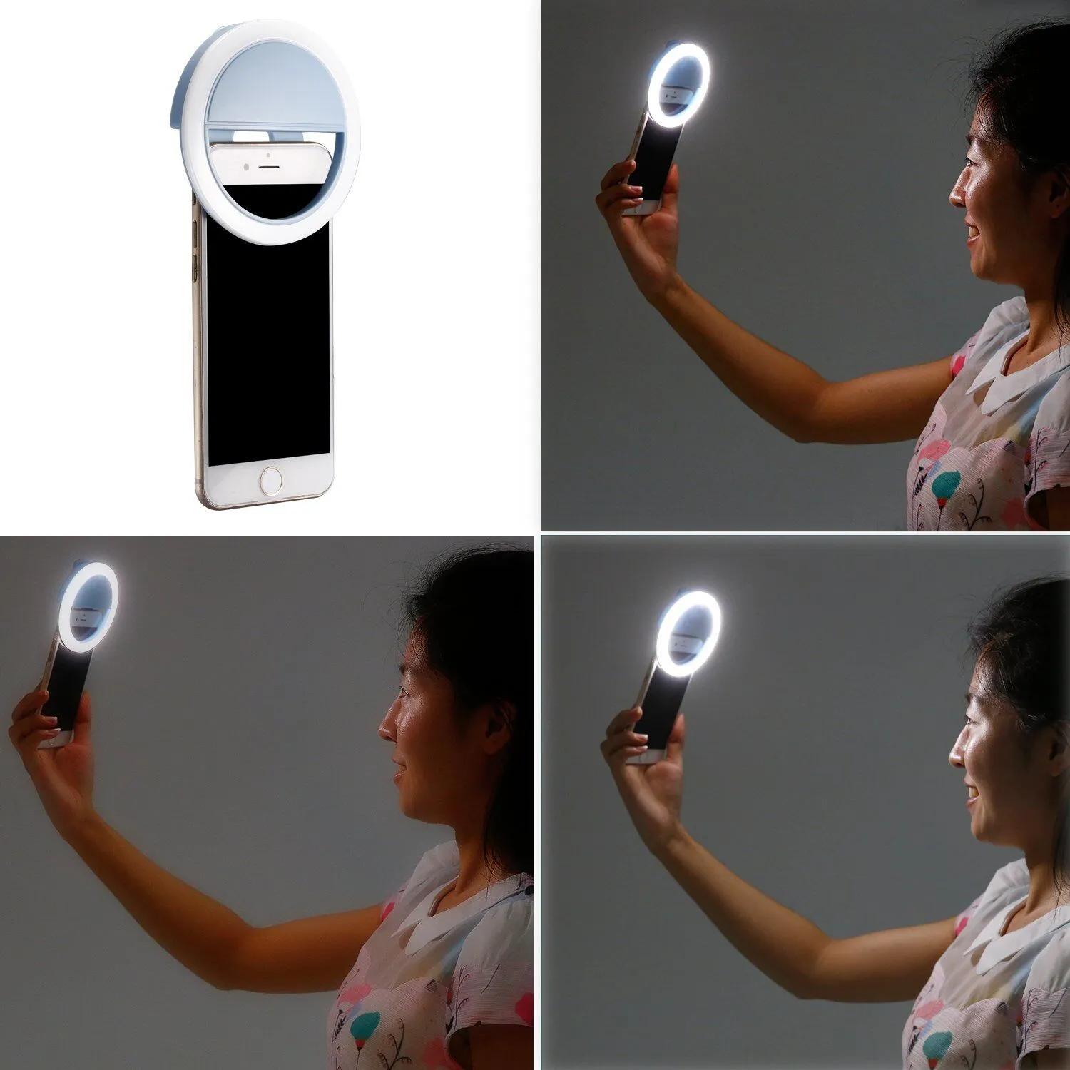 Luxury Selfie Luminous LED Light Up Phone Ring For iPhone 6S 7 Plus Samsung LG