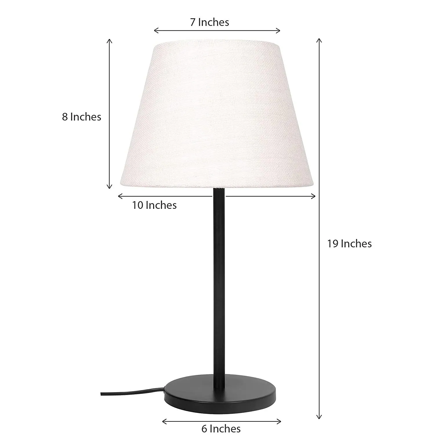 Modern & Sleek Balck Table Lamp 10 Inches