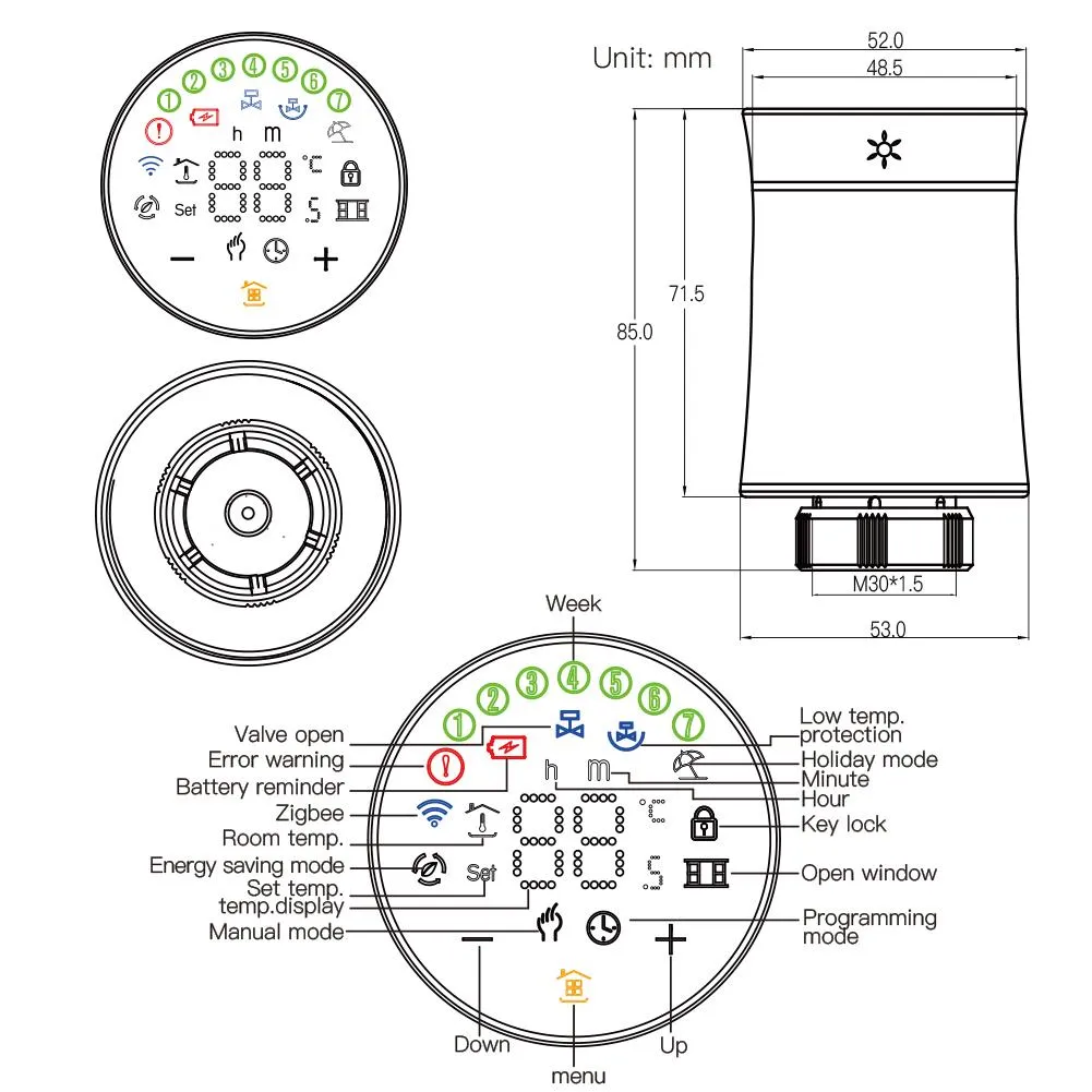 MOES ZigBee Smart Radiator Valves Tuya Save Energy Black White TRV BRT 100 Mini Soft Touching Thermostatic Valve