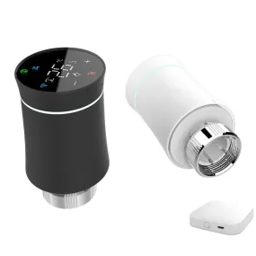 MOES ZigBee Smart Radiator Valves Tuya Save Energy Black White TRV BRT 100 Mini Soft Touching Thermostatic Valve