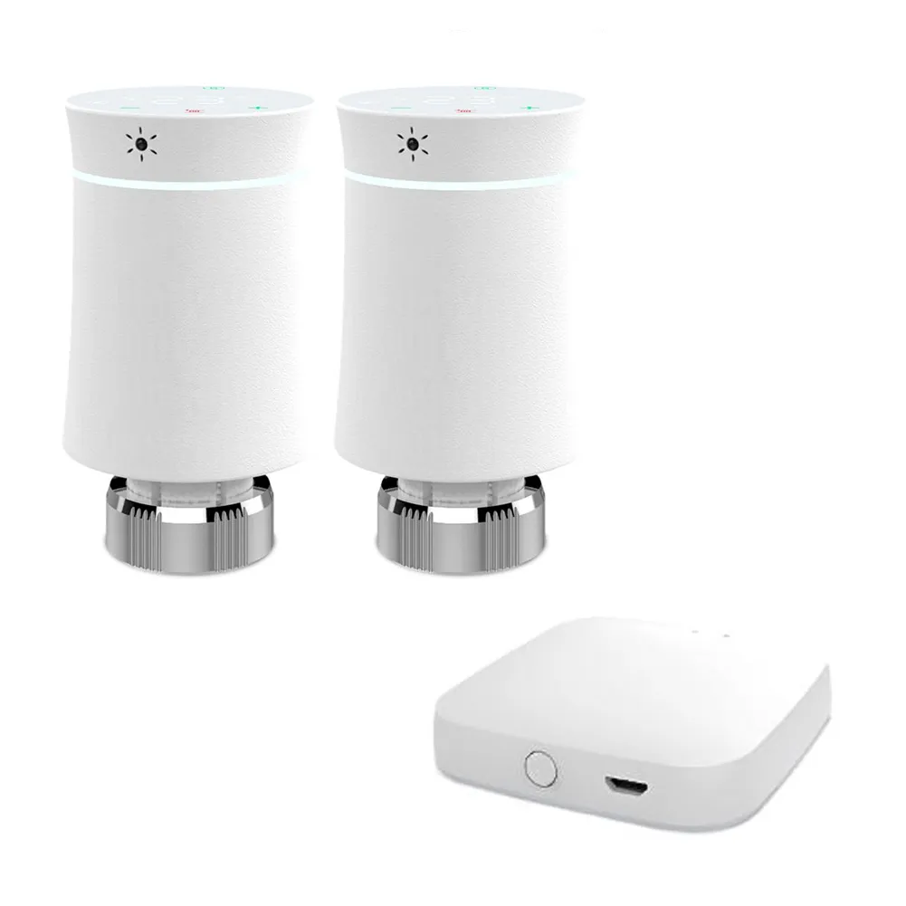 MOES ZigBee Smart Radiator Valves Tuya Save Energy Black White TRV BRT 100 Mini Soft Touching Thermostatic Valve