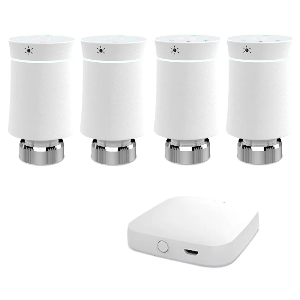 MOES ZigBee Smart Radiator Valves Tuya Save Energy Black White TRV BRT 100 Mini Soft Touching Thermostatic Valve