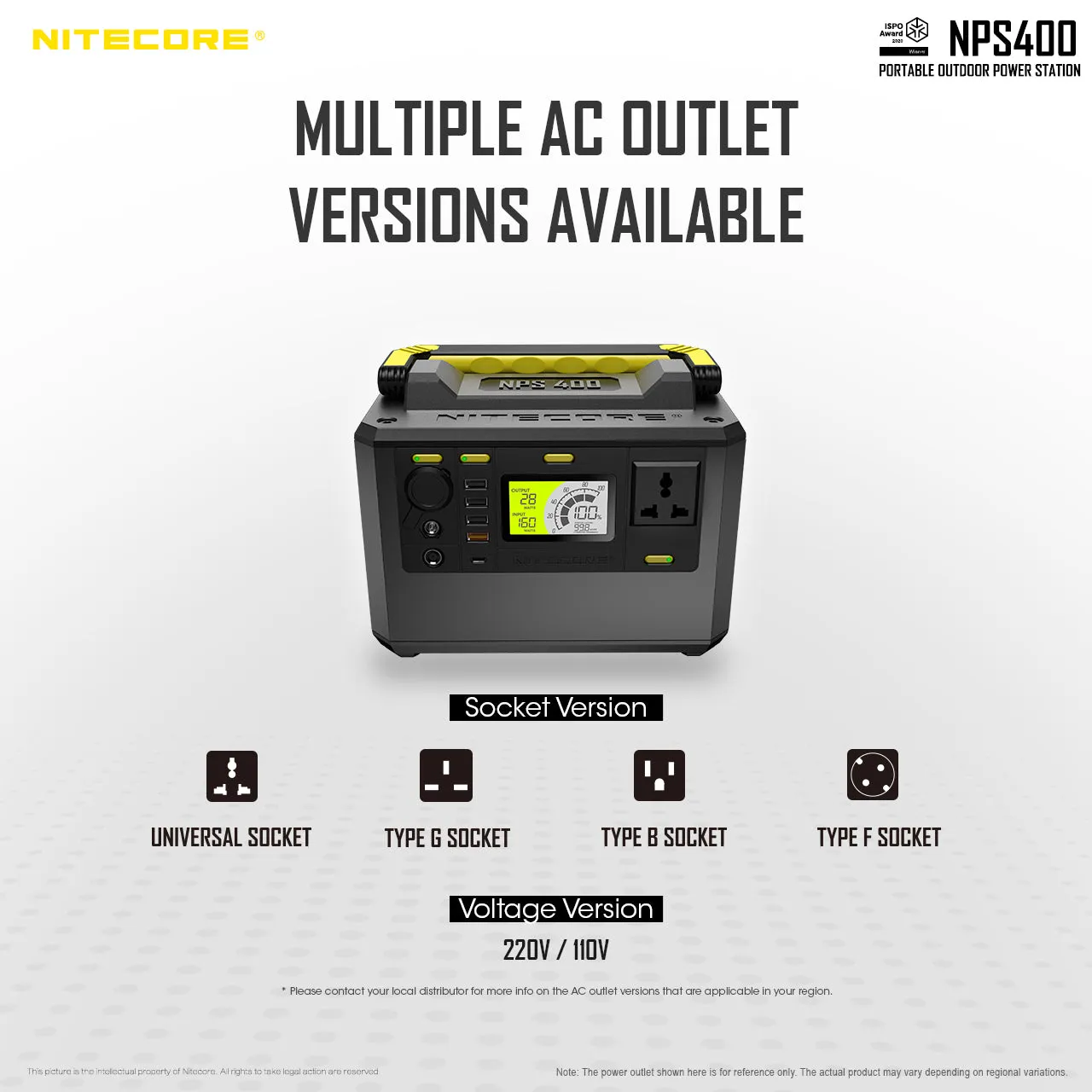 NITECORE PORTABLE POWER STATION 117000MAH (NPS400)