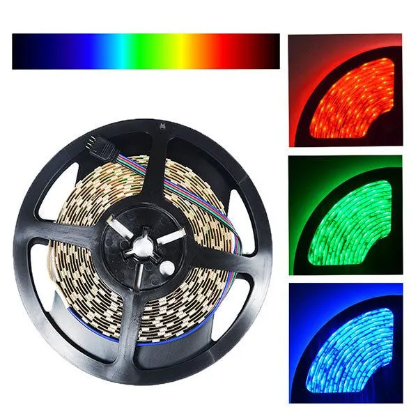 NovaBright 24VRGB300R-IP20 24V 5050SMD Color Changing RGBNon-Waterproof LED Strip Light Reel Only IP20