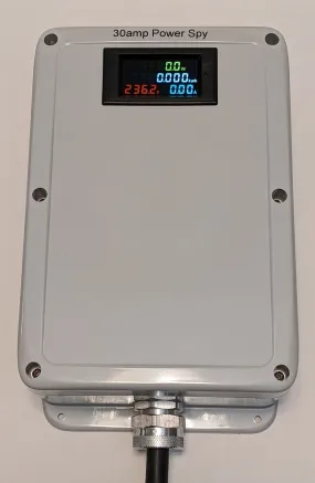 Power Spy™ #1 30A 240v power monitor - NEMA L6-30 to single L6-30 outlet with kWh meter