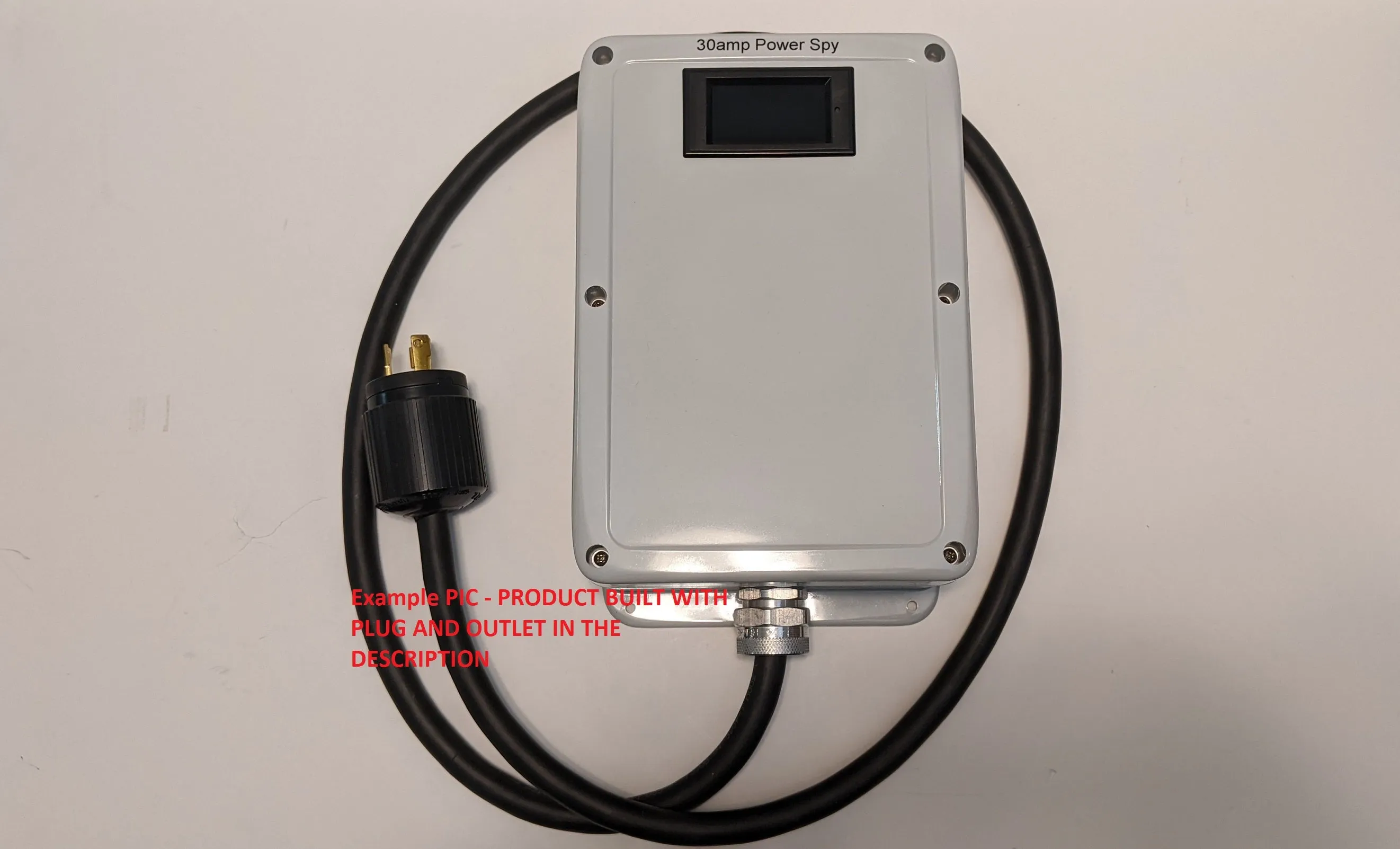 Power Spy™ Customize Your Own, 30A 240v power monitor - Single plug to single outlet with kWh meter