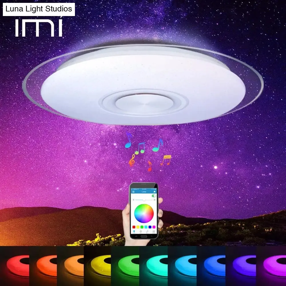 RGB Mordern LED Ceiling Light Dimmable APP Remote Control Bluetooth & Music Speaker Colorful bedroom living room Smart Lamp