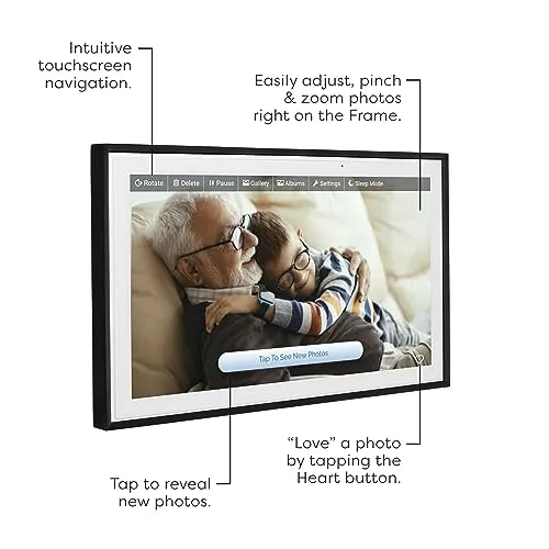 Skylight 15" WiFi Digital Photo Frame with Touchscreen Display & Mobile App