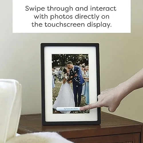 Skylight Digital Picture Frame: WiFi Enabled with Load from Phone Capability, Touch Screen Digital Photo Frame Display - Customizable Gift for Friends and Family - 10 Inch Black