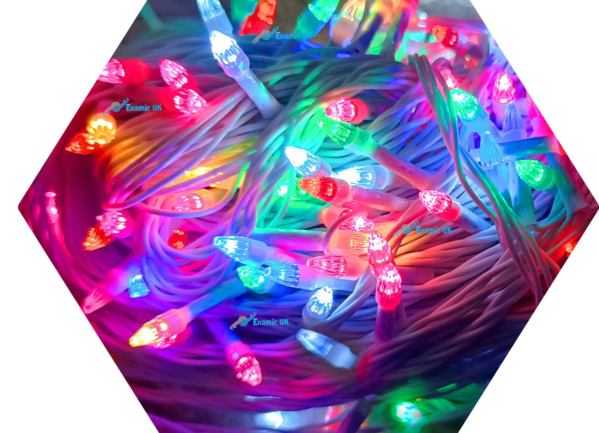 STARVIN White Wire RGB Diwali Light with 8 Mode Changer Tree Decoration Light 20 Meter (65 ft.) with 40% More Brighter Diwali Festivals Christmas Multi-Purpose Pack of 1 Make in India || MK34