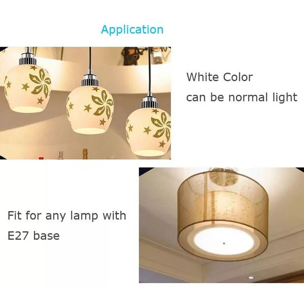 US 2-4 Pcs Wireless Bluetooth Light Bulb Speaker RGB E27 Smart Music Lamp Remote