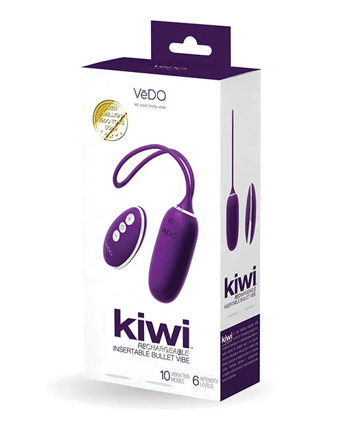 Rechargeable insertable bullet vibrator: Vedo Kiwi