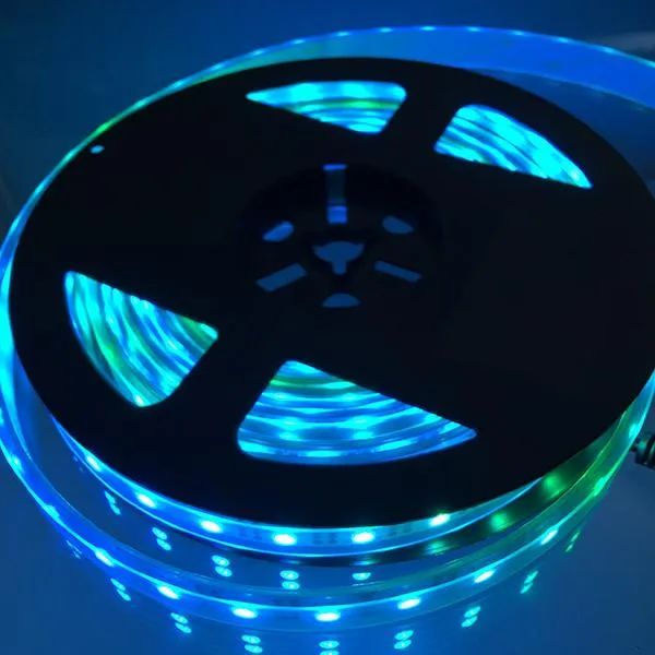 WS2811 12V Nova Bright Color Changing Addressable Super Bright LED Strip Light 16 Ft Reel 300 LEDs IP68 Reel Only